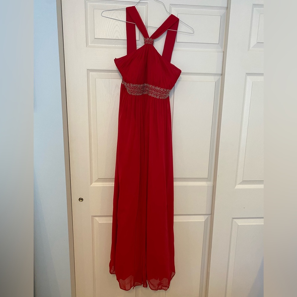 JS Boutique, formal gown, red dress, size 2